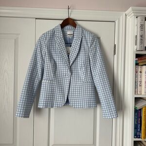 Jules & Leopold Light Blue Checkered Jacket